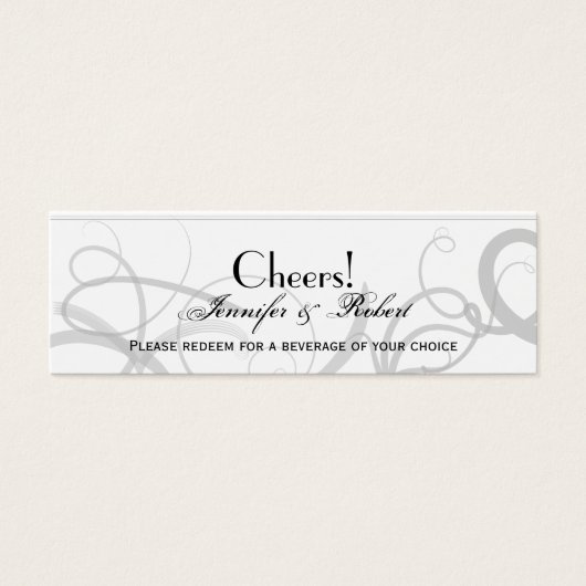 グレース：ドラマチックなスワーズ結婚グレイの飲み物チケット (正面)