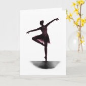 「グレース」バレリーナカード – ピンク カード (黄色い花)