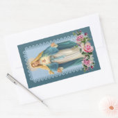 グレース・ピンク・ローゼスの我々の女性 長方形シール (封筒)