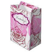 グレース&感謝ピンクローゼス抱き枕 ミディアムペーパーバッグ (正面アングル)