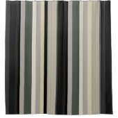 グレーズとグリーンストライプズ シャワーカーテン (正面)