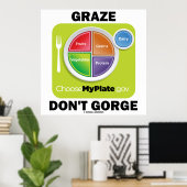 グレーズは峡谷しない(MyPlate.govフードグループ) ポスター (ホームオフィス)