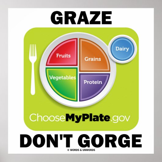 グレーズは峡谷しない(MyPlate.govフードグループ) ポスター (正面)