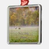 グレーズエルクカップルプレミアムスクエアオーナメント メタルオーナメント (左)