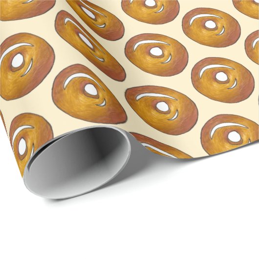 グレーズドケーキドーナツドーナツブレックファーストブランチ ラッピングペーパー (ロールコーナー)