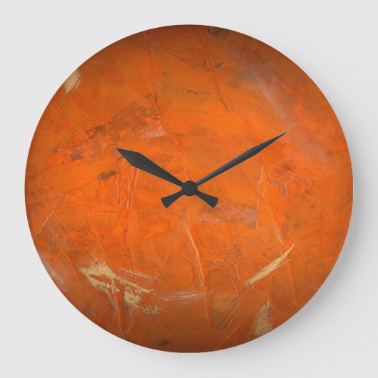グレーズドテラコッタフェイク仕上げ ラージ壁時計 (正面)