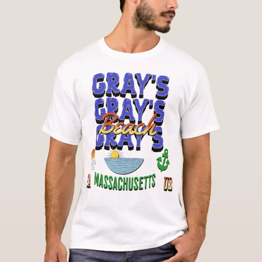 グレーズビーチ、マサチューセッツ州ヤルマス Tシャツ (正面)