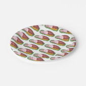 グレーズホリデーハムハムズクリスマスディナープレート ペーパープレート (アングル)