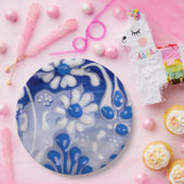 グレーズポットセラミックパターンが閉じています ペーパープレート (パーティー)