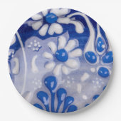 グレーズポットセラミックパターンが閉じています ペーパープレート (正面)
