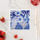 グレーズポットセラミックパターンのクローズアップ スタンダードカクテルナプキン (インサイチュ)