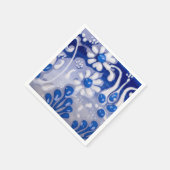 グレーズポットセラミックパターンのクローズアップ スタンダードカクテルナプキン (角)