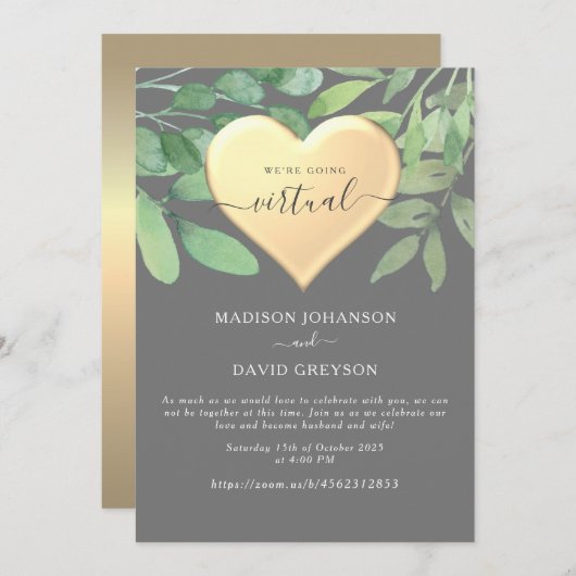 グレーズーム結婚式招待状 招待状 (正面/裏面)