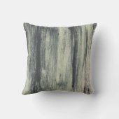 グレーセージとベージュの芸術的抽象芸術ブラシストローク クッション (裏面)