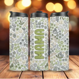 グレーセージボホフローラ3Dエフェクトママ タンブラー