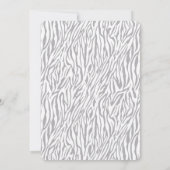 グレーゼブラ印刷バチェロレッテ 招待状 (裏面)