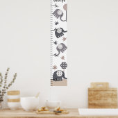 グレーゾウとタンゾウ保の生長図8x44! ポスター (キッチン)