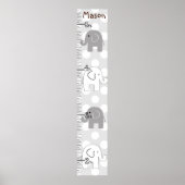 グレーゾウの成長チャート任意の色の背景！ ポスター (正面)