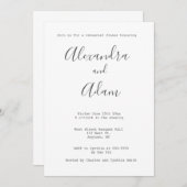 グレータイポグラフィリハーサル夕食招待状 招待状 (正面/裏面)