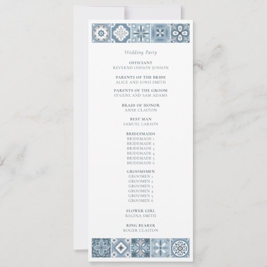 グレータイルスペインの計画を青にする (裏面)