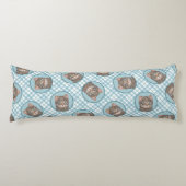 グレータブビーキャットポートレート絵を描ズキュートオリジナルアート ボディピロー (正面)