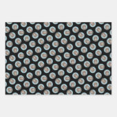 グレータブビーキャットポートレート絵を描ズキュートオリジナルアート ラッピングペーパーシート (正面3)