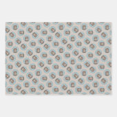 グレータブビーキャットポートレート絵を描ズキュートオリジナルアート ラッピングペーパーシート (正面2)