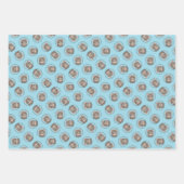 グレータブビーキャットポートレート絵を描ズキュートオリジナルアート ラッピングペーパーシート (正面)