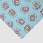 グレータブビーキャットポートレート絵を描ズキュートオリジナルアート 薄葉紙 (詳細)