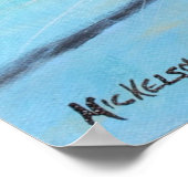 グレータンタビーキャットポートレート ポスター (角)