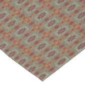 グレータンブラウンオークレーアイボリーレッドトライバルアートパターン テーブルクロス (アングル)