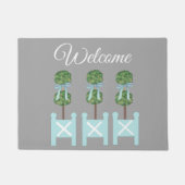 グレーターコイズトピアリーバードオーマッシュラグ ドアマット (正面)