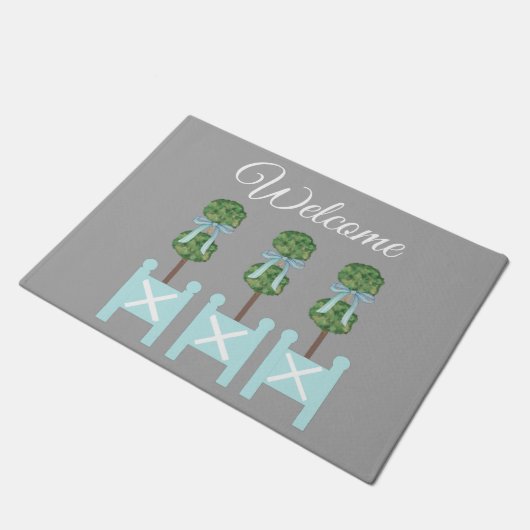 グレーターコイズトピアリーバードオーマッシュラグ ドアマット (アングル)