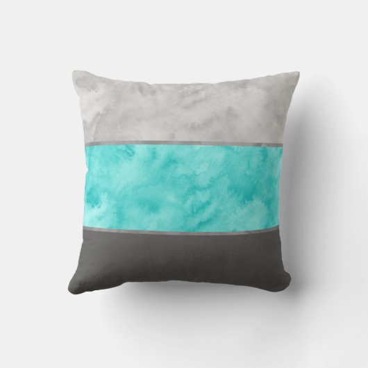 グレーターコイズブロックストライプ クッション (裏面)