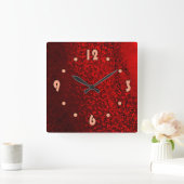 グレーターコイズ格子時計 スクエア壁時計 (ホーム)