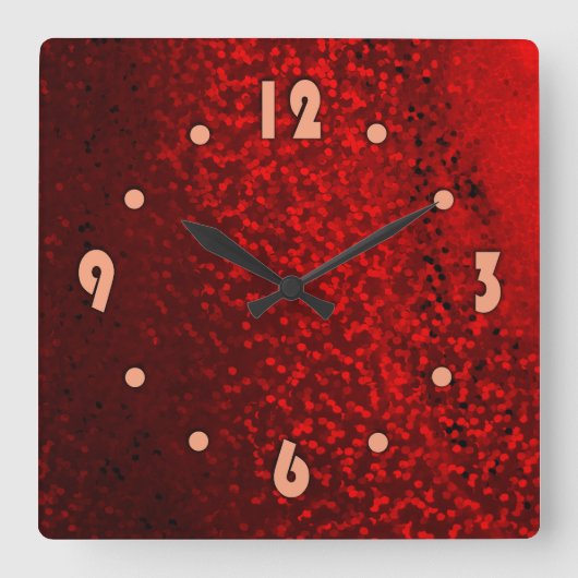 グレーターコイズ格子時計 スクエア壁時計 (正面)