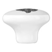 グレータータンチェックスタグヘッドアントラー素朴 セラミックノブ (側面)