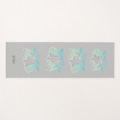 グレータートルズグリーン熱帯葉ビーチ ヨガマット (正面(横))