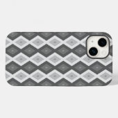グレーダイヤモンドパターンのシェード Case-Mate iPhoneケース (裏面 (横))