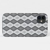 グレーダイヤモンドパターンのシェード Case-Mate iPhoneケース (裏面(横))