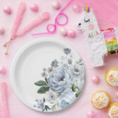 グレーダスティブルーウィンター素朴ズ結婚の色合い ペーパープレート (パーティー)