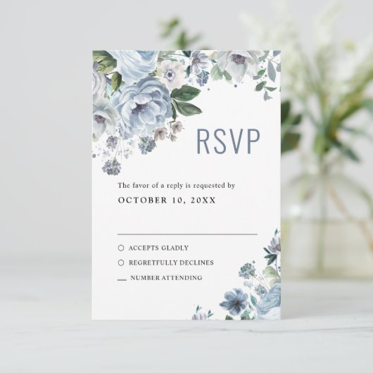 グレーダスティブルーウィンター素朴ズ結婚RSの色合い 出欠カード (スタンド正面)