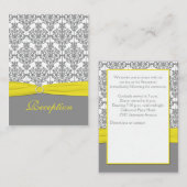 グレーダマスクとイエロー披露宴カード エンクロージャーカード (正面/裏面)