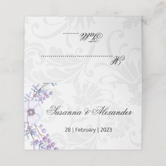 グレーダマスクとパープルベリ結婚ーズ プレイスカード (外部開封)