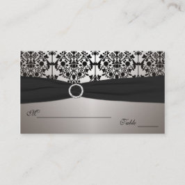 グレーダマスクとブラックダマスクのプレイスカード プレイスカード