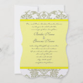 グレーダマスクスワーズバイライトイエロー結婚式招待状 招待状 (正面)