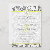 グレーダマスクスワーズバイライトイエロー結婚式招待状 招待状 (正面)