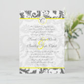 グレーダマスクスワーズバイライトイエロー結婚式招待状 招待状 (スタンド正面)