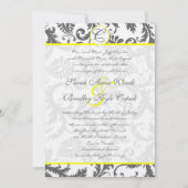 グレーダマスクスワーズバイライトイエロー結婚式招待状 招待状 (正面)
