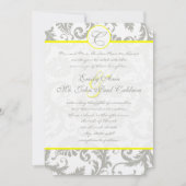 グレーダマスクスワーズバイライトイエロー結婚式招待状 招待状 (正面)